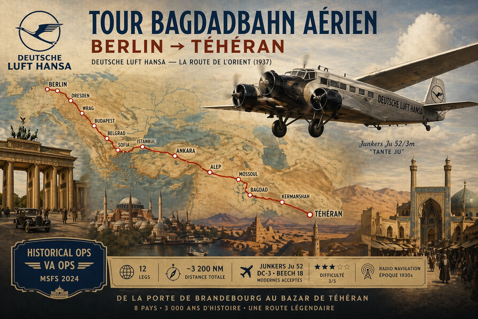 Deutsche Luft Hansa — La route de l'Orient (1937)